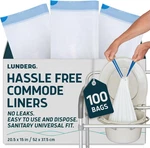 Lunderg Commode Liners - Value Pack 100 Count Universal Fit Medical Grade Beds New. Price: $41.42.