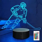 Ice Hockey Player 3D Night Lights For Kids Led 16 Colors Remote Control Changing New. Price: $22.94.