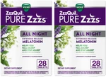 Vicks Zzzquil Pure Zzzs All Night Extended Release, Melatonin, 28 Count (2 Pack) New. Price: $53.83.