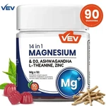 Vev 14-IN-1 Magnesium Gummies With Ashwagandha, L-theanine, Vitamin D3 & Zinc New. Price: $11.49.