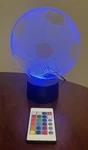 Fullosun Kids 3D Soccer Night Light - 16 Color Changing Illusion, Remote Control Used. Price: $12.00.