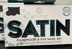 Blue Lagoon Satin Standard Pillowcase Eye Mask Set Spa Collection Black New. Price: $8.00.