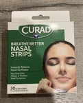 Curad Breathe Better Nasal Clear Strips 30 Ct New In Box. Price: $17.99.