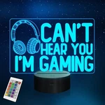Yuandian Can't Hear You I'm Gaming Night Light, Headset Graphic Multicolor New. Price: $24.64.