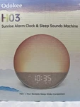 Odokee H03 Sunrise Alarm Clock Digital Display Multicolor Sleep Sounds Machine Used. Price: $21.87.