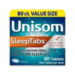 Unisom Sleeptabs Nighttime Aid, Doxylamine Succinate, 80 Tablets New. Price: $33.99.