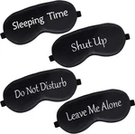 Geyoga 4 Pieces Funny Eye Mask For Sleep Soft Satin Classic Style, Black New. Price: $16.54.