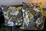 Set Of 3 Large 24" Pillows In Schumacher Shanghai Peacock Pre-owned. Price: $209.00.