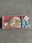 Slip Silk Sleep Mask & Hair Ties Set Floral Pattern Pink Yellow Green New. Price: $100.00.