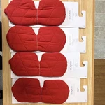 Lot Of 4 Auden Quilted Jersey Eye Mask Red One Size Recycled Polyester Spandex New. Price: $14.00.