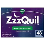 Vicks Zzzquil Nighttime Sleep Aid Liquicaps, Diphenhydramine Hci 25 Mg, 48 Ct New. Price: $42.51.