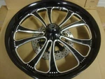 Custom Harley Bagger Black Billet Front Wheel 23 X 3.75 W/ Rotor Big Dog New. Price: $1499.99.
