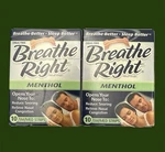 2 Boxes Breathe Right Menthol Nasal Strips Sz Sm/md Relieves Congestion Snoring New. Price: $44.99.