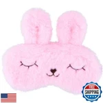 Ulbemoll Cute Rabbit Sleeping Mask, Soft Plush Bunny Blindfold Funny Novelty New. Price: $14.99.