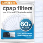 Resplabs Cpap Filters Compatible With The React 60 Count (pack Of 1), White New. Price: $19.60.
