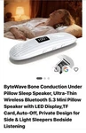 Bone Conduction Under Pillow Sleep Speaker, Ultrathin Wireless Bluetooth 5.3 ... New. Price: $20.00.