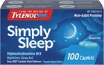 Tylenol Simply Sleep Nighttime Aid, 25 Mg Diphenhydramine Hcl, 100 Caplets New. Price: $27.75.