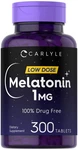 Carlyle Melatonin Mg 300 Low Dose Tablets Drug Count (pack Of 1) New. Price: $21.99.