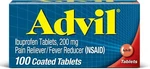 Sm Advil Pain Reliever And Fever Reducer 200MG-100CT (3 Pack) New. Price: $94.89.