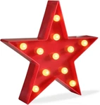 Marquee Light Star Shaped Led Plastic 10.63" X 10.08" 1.89", Red New. Price: $22.85.