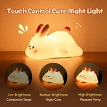 Cute Led Touch Sensor Cartoon Kid's Nightlights Big Face Rabbit Sili New. Price: $31.00.