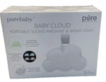 Pure Enrichment Baby Cloud Portable Sound Machine & Night Light Color Change New. Price: $9.90.