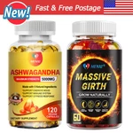Ashwagandha Testosterone Booster Capsules Male Enhancement Gummies Health New. Price: $13.65.