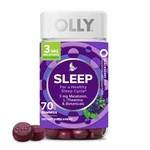 Olly Sleep Gummies 70 Count Melatonin Theanine Blackberry Mint Flavor New. Price: $29.99.