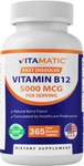 Vitamatic Vitamin B12 5000 Mcg Per Serving Fast Dissolve 365 Tablets New. Price: $17.99.