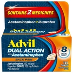 Advil Dual Action Back Pain Caplets Delivers 125MG 144 Count (pack Of 1) New. Price: $26.56.