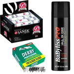 Barber Essentials Combo Sanek Neck Strips + Razor Blades Free 5-IN-1 Spray New. Price: $39.99.