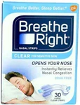 Breathe Right Nasal Strips Clear For Sensitive Skin Large Drug-free 30 Ct 6 Pack New. Price: $103.44.