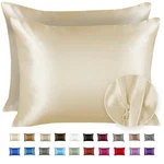 Luxury Satin Pillowcase For Hair Queen With Zipper Ivory P... New. Price: $20.58.