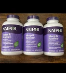 Natrol Sleep & Restore Magnesium + Gaba 120 Capsules Each Lot Of 3 - EXP7/27 New. Price: $27.99.