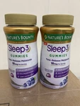 Lot Of 2 Natures Bounty Sleep 3 Melatonin Time Release Gummies Blueberry 60 Ct New. Price: $36.00.