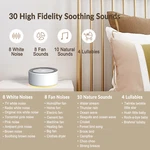 White Noise Sound Machine With Nursery Lamp, Mood Lighting, 7 Colour Night Li.... Price: $32.95.