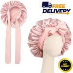 Satin Silk Hair Bonnet Sleep Cap Women Night Hat Wide Elastic Protection Us New. Price: $5.65.