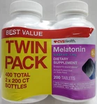Cvs Health Twin Pack Melatonin Sleep Aid 5MG 200 Tamblets Each Exp 4/26 New. Price: $17.99.