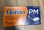 Motrin Pm Ibuprofen 200 Mg Diphenhydramine Pain Reliever Sleep Aid 80CT 1/2027 New. Price: $24.54.