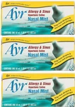 Pack Ayr Allergy And Sinus Nasal Mist 1.69 Fl Oz. Exp 03/2026+ New. Price: $9.95.