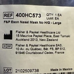 Brand New Fisher Paykel Nasal Headgear Mask Standard F&p 400HC573 Still Sealed. Price: $20.00.