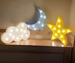 Ausaye 3PCS Led Night Lights: Moon, Star, Cloud Lamp Sign Decor For Kids & Adult New. Price: $40.47.