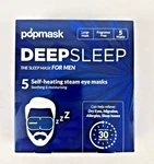 New Sealed Popmask Deepsleep 5 Self Warming Eye Masks Men Large Exp 06-2028. Price: $14.99.