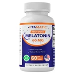 Vitamatic Melatonin 60MG Fast Dissolve Tablets - Vegan New. Price: $24.99.