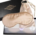 Satavi Naturals Mulberry Silk Sleep Eye Mask W/ear Plugs, Luxury Bag - Champagne New. Price: $24.99.