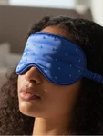 New Glitz & Glam Luxury Satin Sleep Mask With Rhinestones Lavender Purple. Price: $18.00.