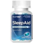 HEALTHA2Z Sleep Aid, Diphenhydramine Softgels, 100 Count (pack 1), Blue New. Price: $11.49.