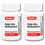 Rugby Daily-vite Multivitamin 100 Tablets Gluten Free (08-2027) Pack New. Price: $15.99.