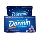 Dormin Nighttime Sleep Aid Effective Relief 72 Capsules New Sealed. Price: $15.12.