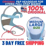 Original F&p Headgear For Vitera Full Cpap Masks Medium Large Size 400VIT122 New. Price: $29.99.
